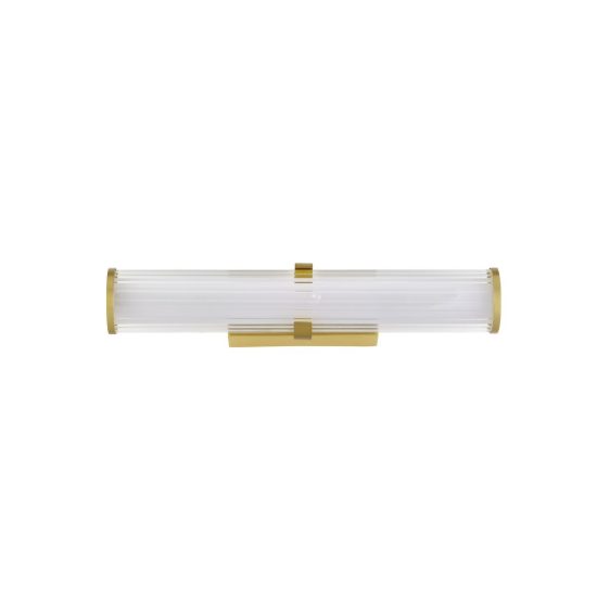Applique per bagno moderna lineare oro vetro led 13w 3000k 8cm