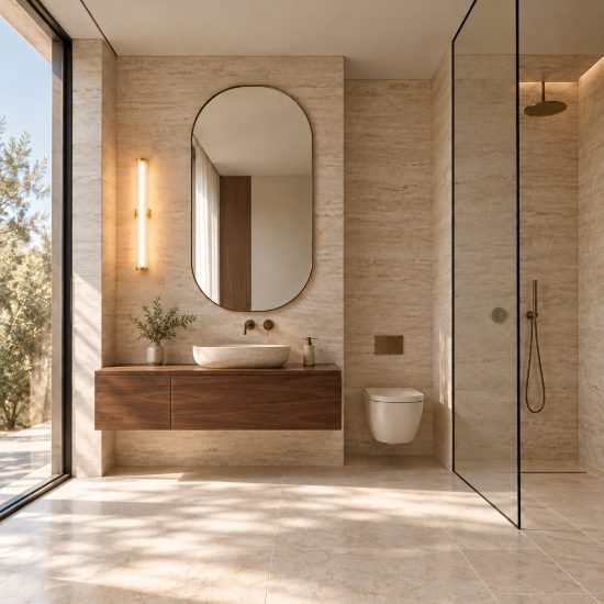 Applique lineare oro vetro per bagno led 23w 3000k 8cm
