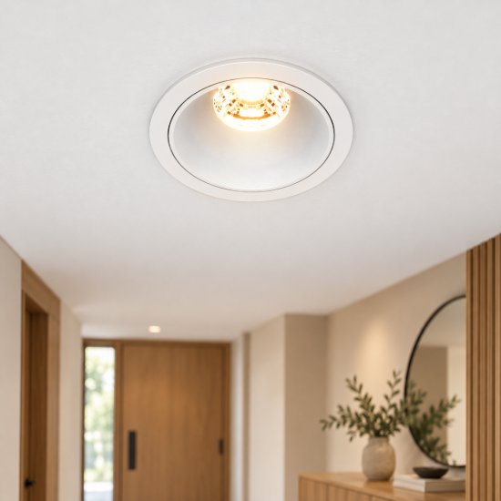 Maytoni alfa led faretto da incasso led 10w 2700k bianco