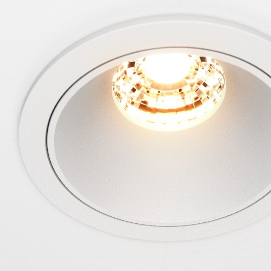 Maytoni alfa led faretto da incasso led 10w 2700k bianco