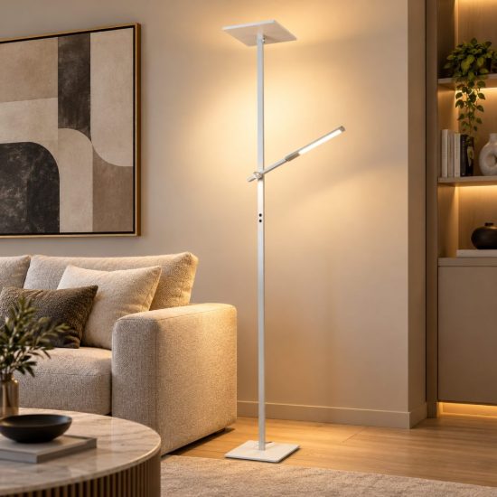 Fabas ideal lampada da terra led 40w 3000k bianca per soggiorno