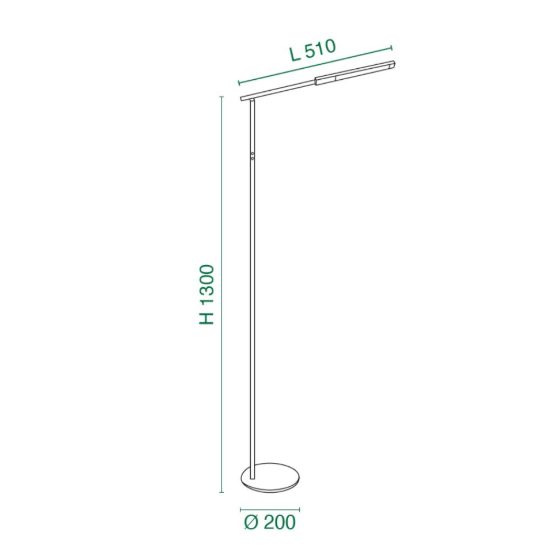 Fabas ideal lampada nera da terra led 10w cct 3000k 4000k 5000k 6000k