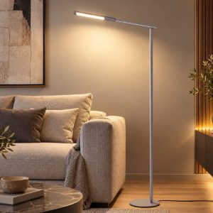 Fabas ideal lampada da terra led 10w cct 3000k 4000k 5000k 6000k grigio titanio