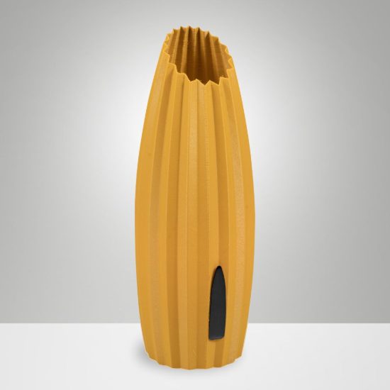Fabas nadine abat-jour per camera da letto moderna senape 3w dimmerabile