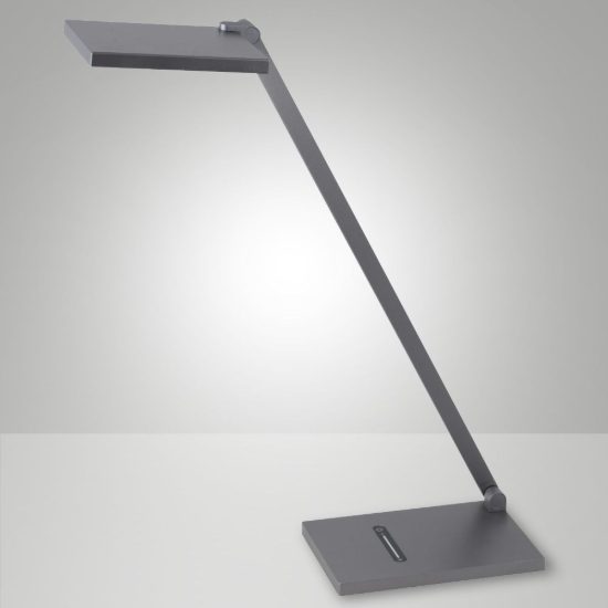 Fabas zermatt lampada da scrivania grigio titanio led 10w cct 3000k 3500k 4000k