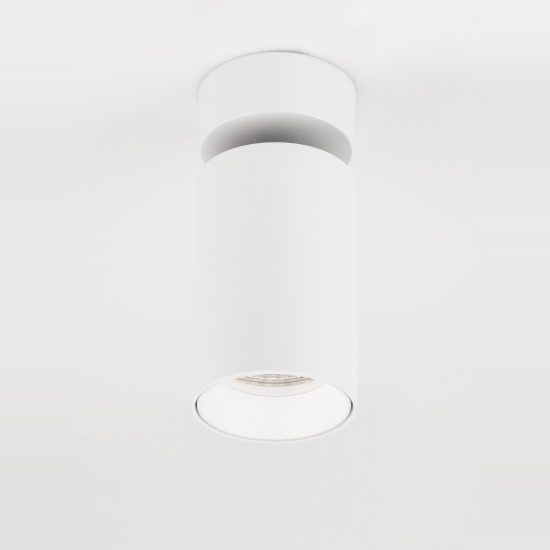 Faretto da soffitto orientabile per cucina moderno cilindro bianco 5,7x13cm