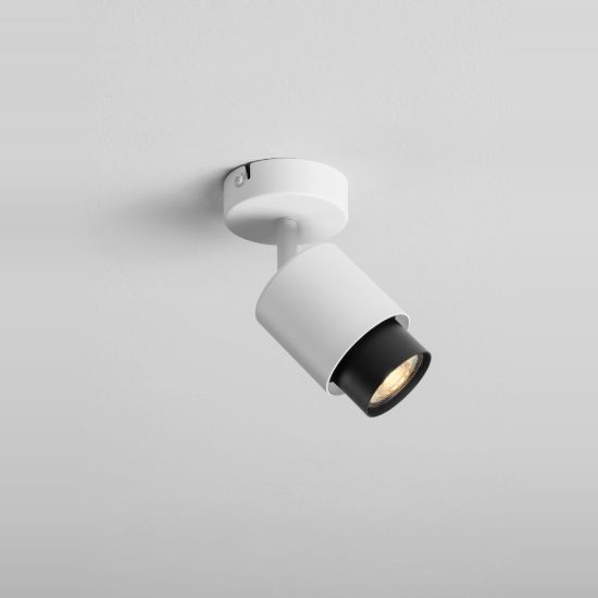 Faretto da soffitto orientabile moderno cilindro bianco per ingresso