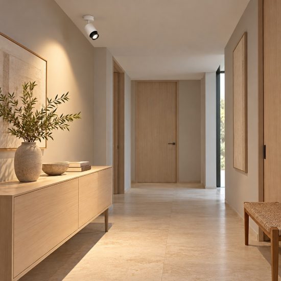 Faretto da soffitto orientabile moderno cilindro bianco per ingresso