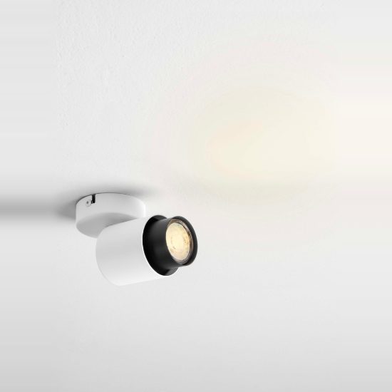 Faretto da soffitto orientabile moderno cilindro bianco per ingresso
