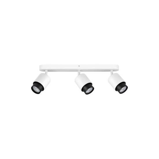 Plafoniera con faretti 3 luci orientabili 58cm cilindri bianca
