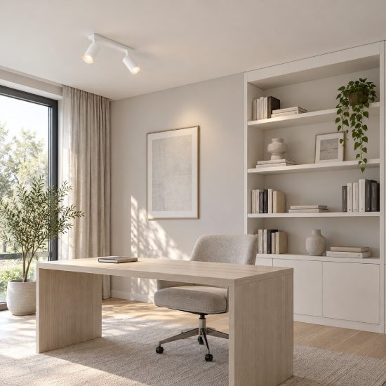 Plafoniera con faretti orientabili moderna cilindri bianco per corridoio