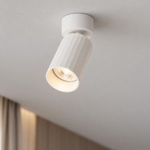 Faretto da soffitto orientabile per cucina moderno cilindro bianco