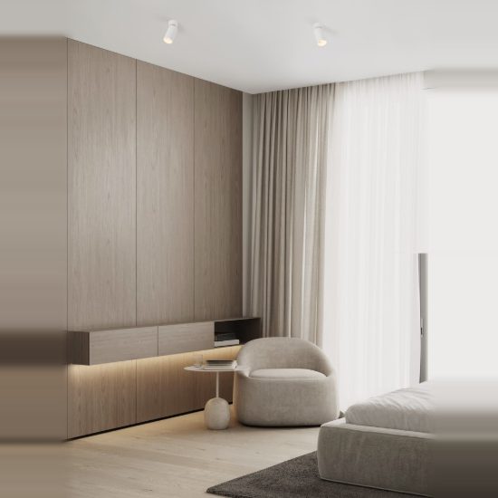 Faretto da soffitto orientabile per cucina moderno cilindro bianco
