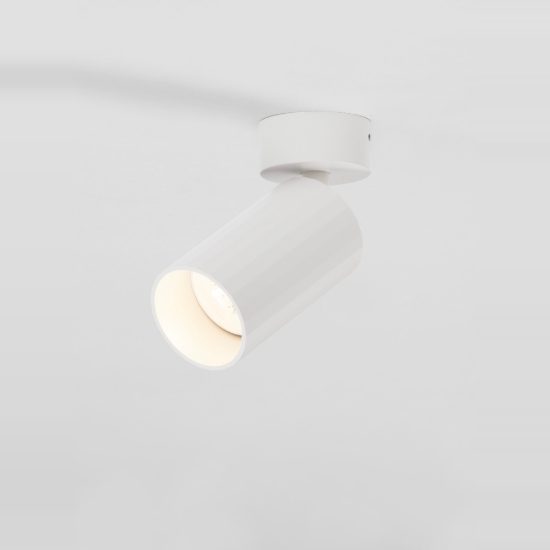 Faretto da soffitto orientabile per cucina moderno cilindro bianco
