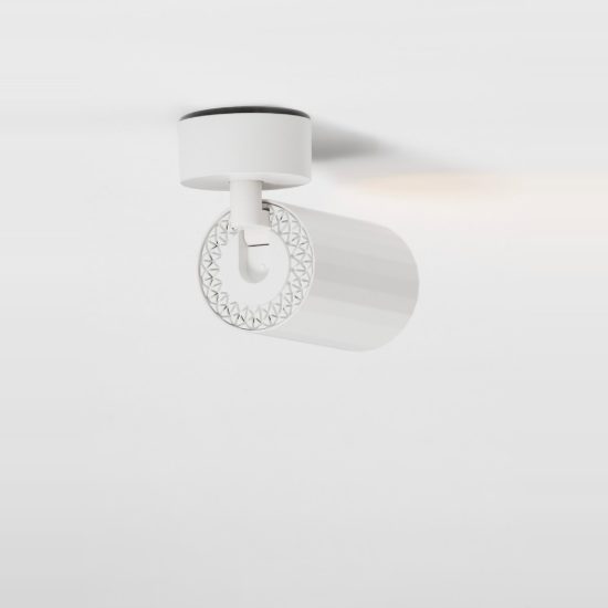 Faretto da soffitto orientabile per cucina moderno cilindro bianco