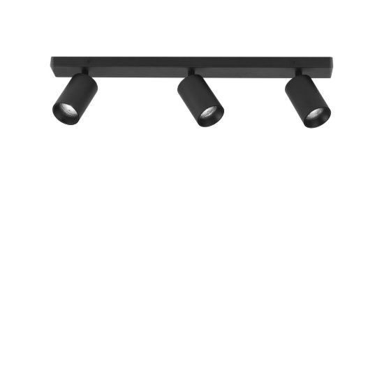 Plafoniera con faretti cilindri orientabili da soffitto nero 55cm