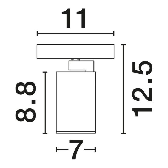 Faretto per cucina moderno cilindro nero da soffitto orientabile