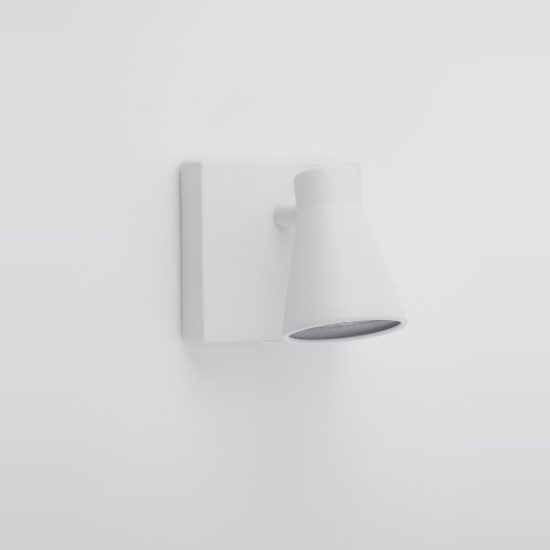 Applique con faretto forma cono bianco luce orientabile per disimpegno