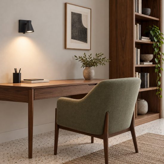 Applique con faretto moderno per disimpegno forma cono nero orientabile