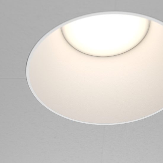 Maytoni share faretto da incasso gu10 per cucina moderno tondo bianco
