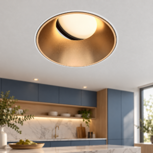 Maytoni share faretto da incasso gu10 per corridoio ottone rotondo