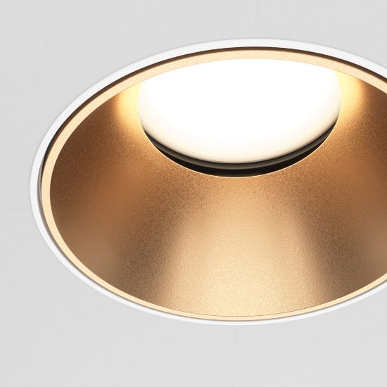 Maytoni share faretto da incasso gu10 per corridoio ottone rotondo