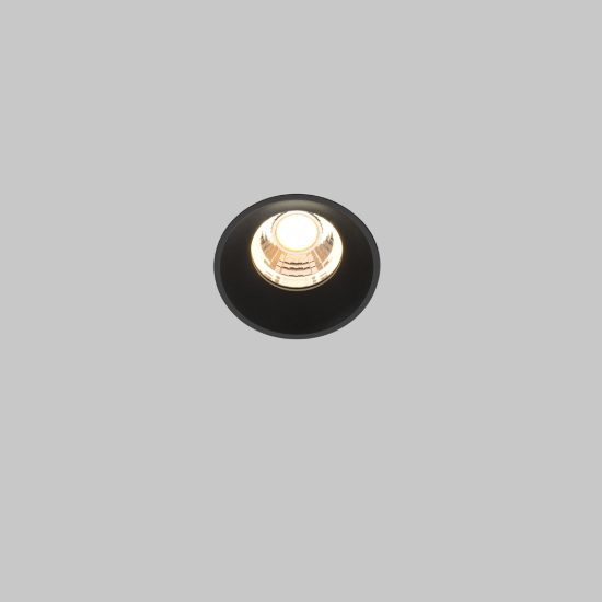 Maytoni round faretto da incasso per cucina moderno nero  led 7w 3000k