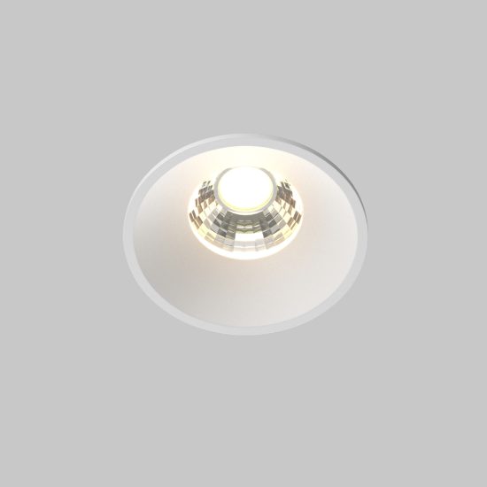 Maytoni round faretto da incasso led 7w 3000k per cucina moderno bianco