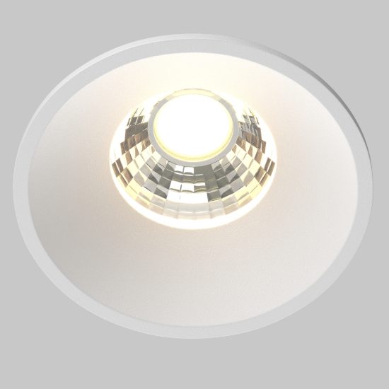 Maytoni round faretto da incasso led 7w 3000k per cucina moderno bianco