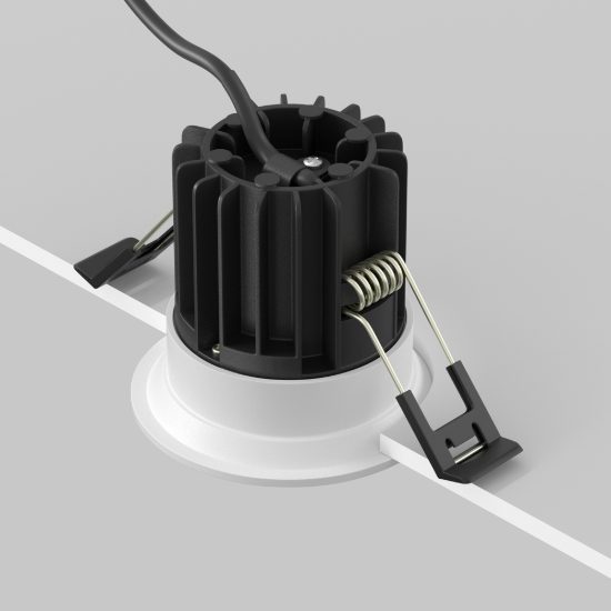 Maytoni round faretto da incasso led 7w 3000k per cucina moderno bianco