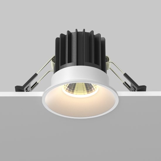 Maytoni round faretto da incasso led 7w 3000k per cucina moderno bianco