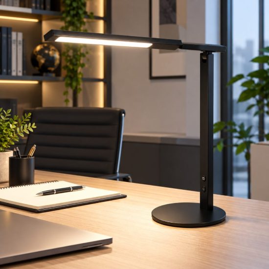 Fabas ideal lampada da scrivania nera orientabile led 10w cct 3000k 4000k 5000k 6000k