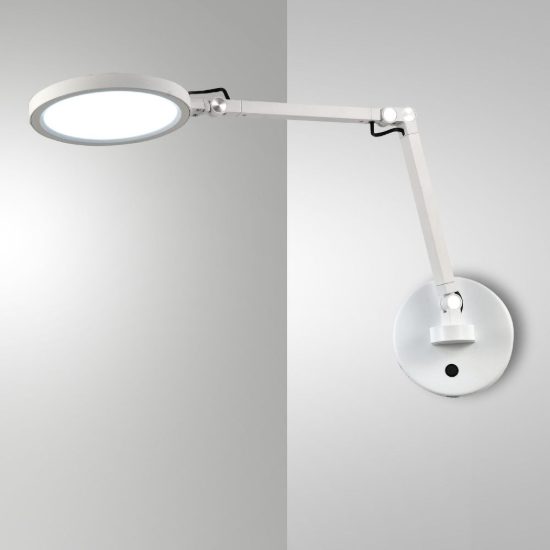 Fabas regina applique led 9w cct 3000k 4000k 5000k 6000k bianca per soggiorno