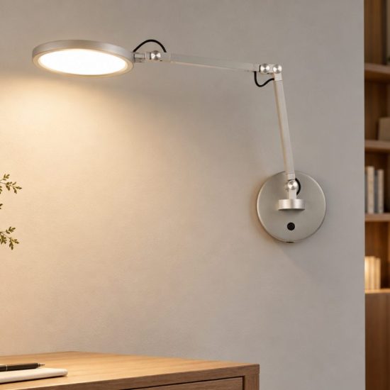 Fabas regina applique led orientabile 9w cct 3000k 4000k 5000k 6000k alluminio per soggiorno