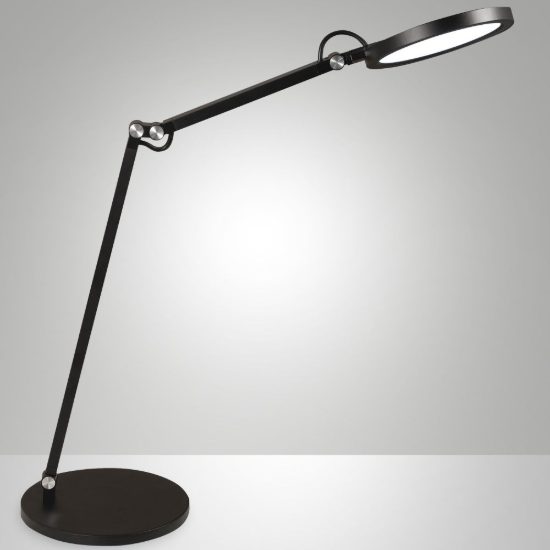Fabas lampada da scrivania ufficio nera orientabile led 9w cct 3000k 4000k 5000k 6000k