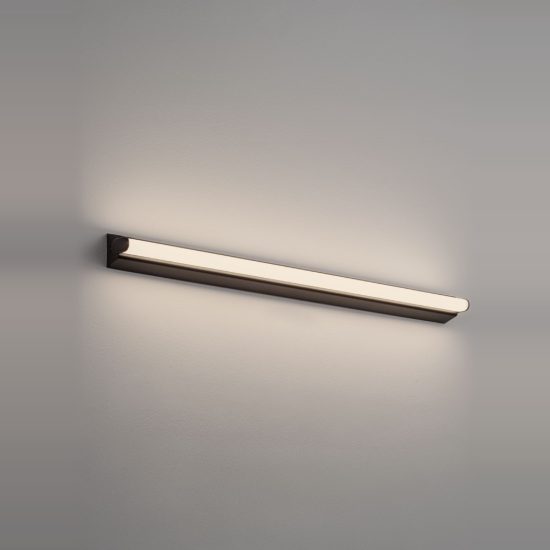 Applique per bagno moderna lineare nero led 17w cct 3000k 4000k 63cm