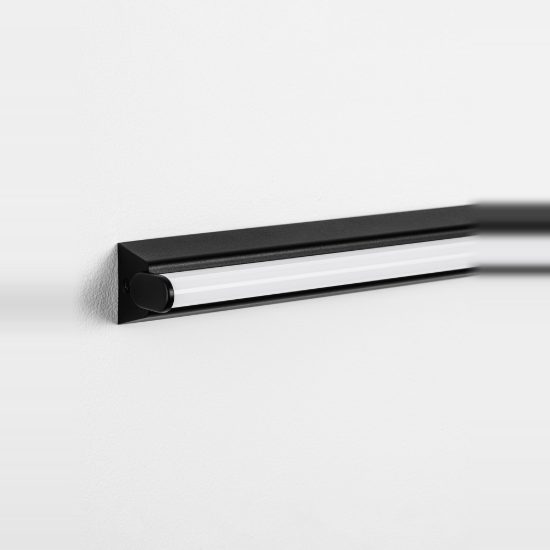 Applique per bagno moderna lineare nero led 27w cct 3000k 4000k 85cm