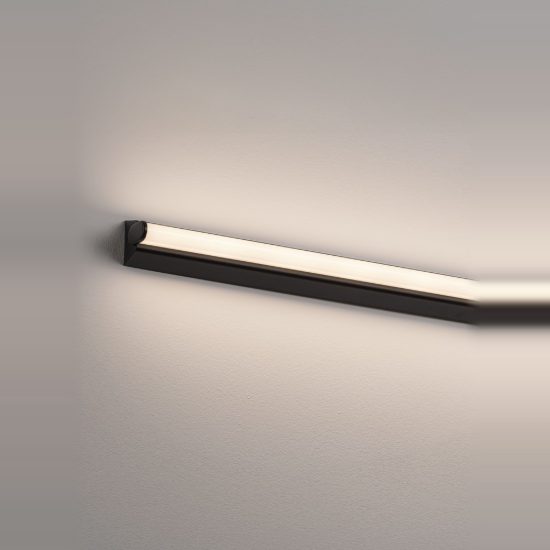 Applique per bagno moderna lineare nero led 27w cct 3000k 4000k 85cm