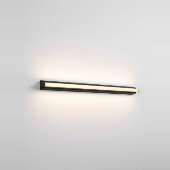 Applique per specchio da bagno moderna lineare nero led 19w 3000k 4000k 60cm