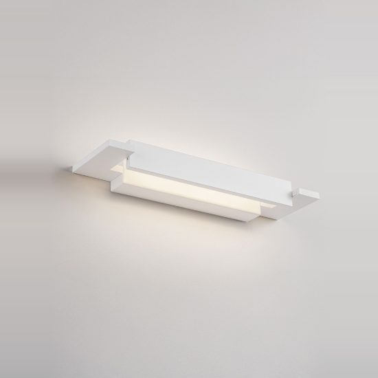 Applique led 10w cct 3000k 4000k 36cm per bagno moderna lineare bianca