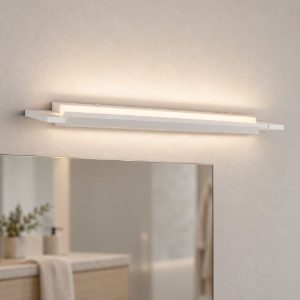Applique led 18w cct 3000k 4000k 56cm per bagno moderna lineare bianco
