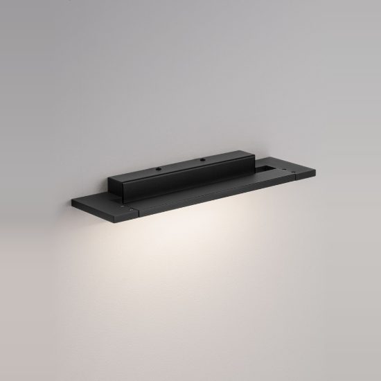 Applique per bagno moderna lineare nera led 10w cct 3000k 4000k 36cm