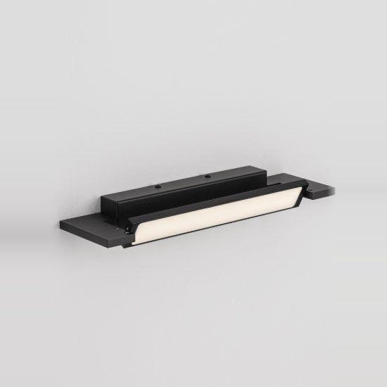 Applique per bagno moderna lineare nera led 10w cct 3000k 4000k 36cm