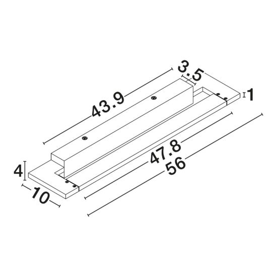 Applique per specchio da bagno moderna lineare nera led 18w cct 3000k 4000k 56cm