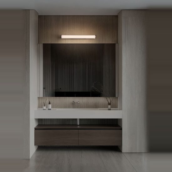 Applique per bagno moderna lineare nera led 14w cct 3000k 4000k 60cm