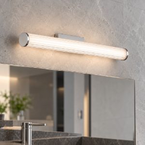 Applique per bagno moderna lineare cromo led 14w cct 3000k 4000k 60cm