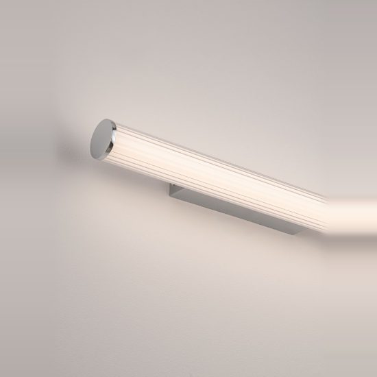 Applique per bagno moderna lineare cromo led 14w cct 3000k 4000k 60cm