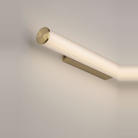 Applique per bagno moderna lineare oro led 14w cct 3000k 4000k 60cm