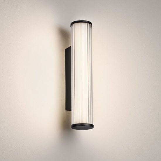 Applique per bagno moderna lineare nero led 7w cct 3000k 4000k