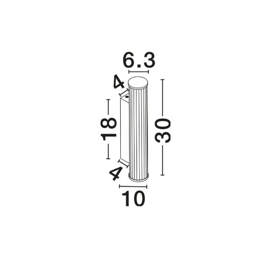 Applique per bagno moderna lineare nero led 7w cct 3000k 4000k